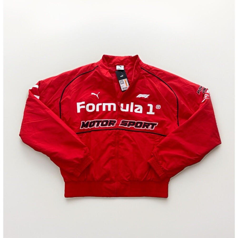 $160 Puma F1 Pilot Jacket Men’s Small Formula 1 Bomber Full Zip Black 635353 06